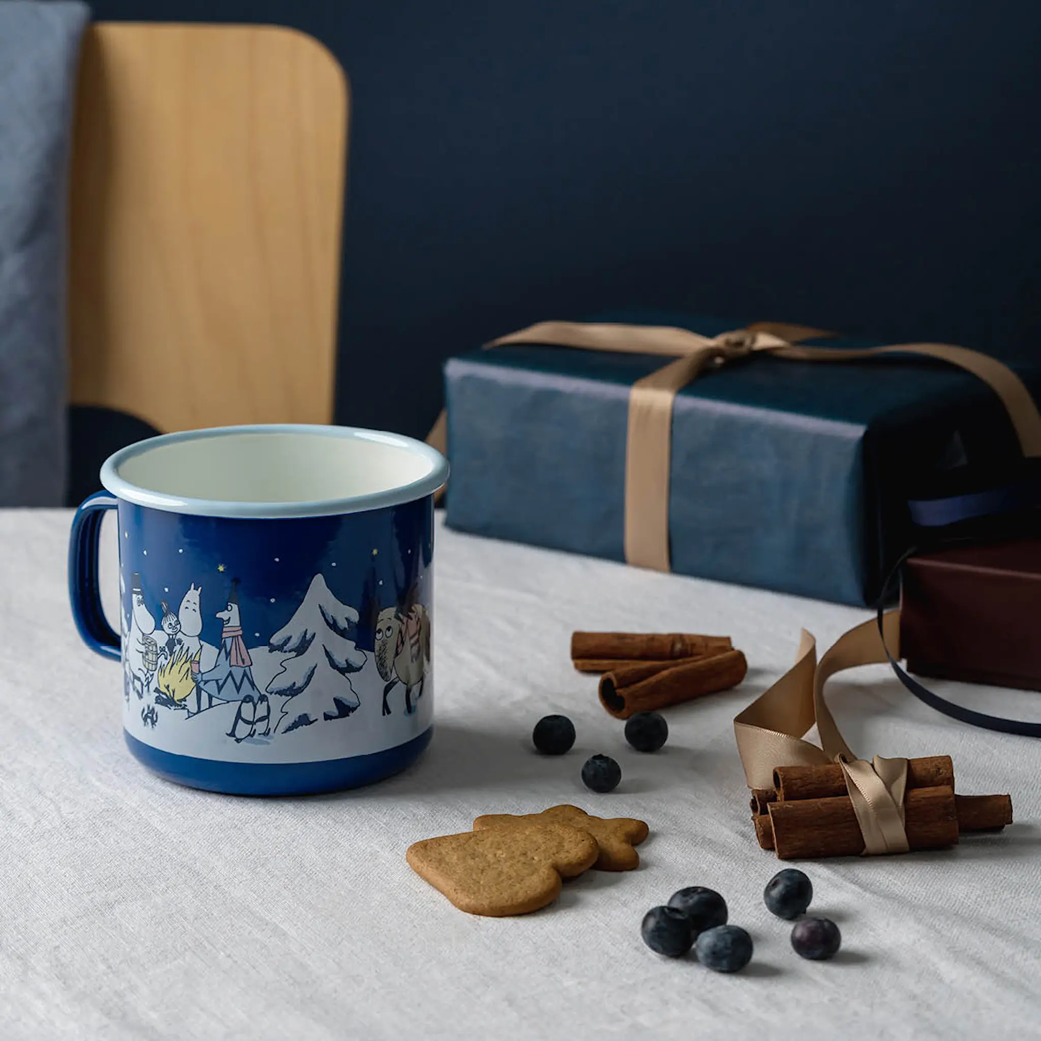 Muurla Muumi Emalimuki Tähtiyö 80 cl Sininen