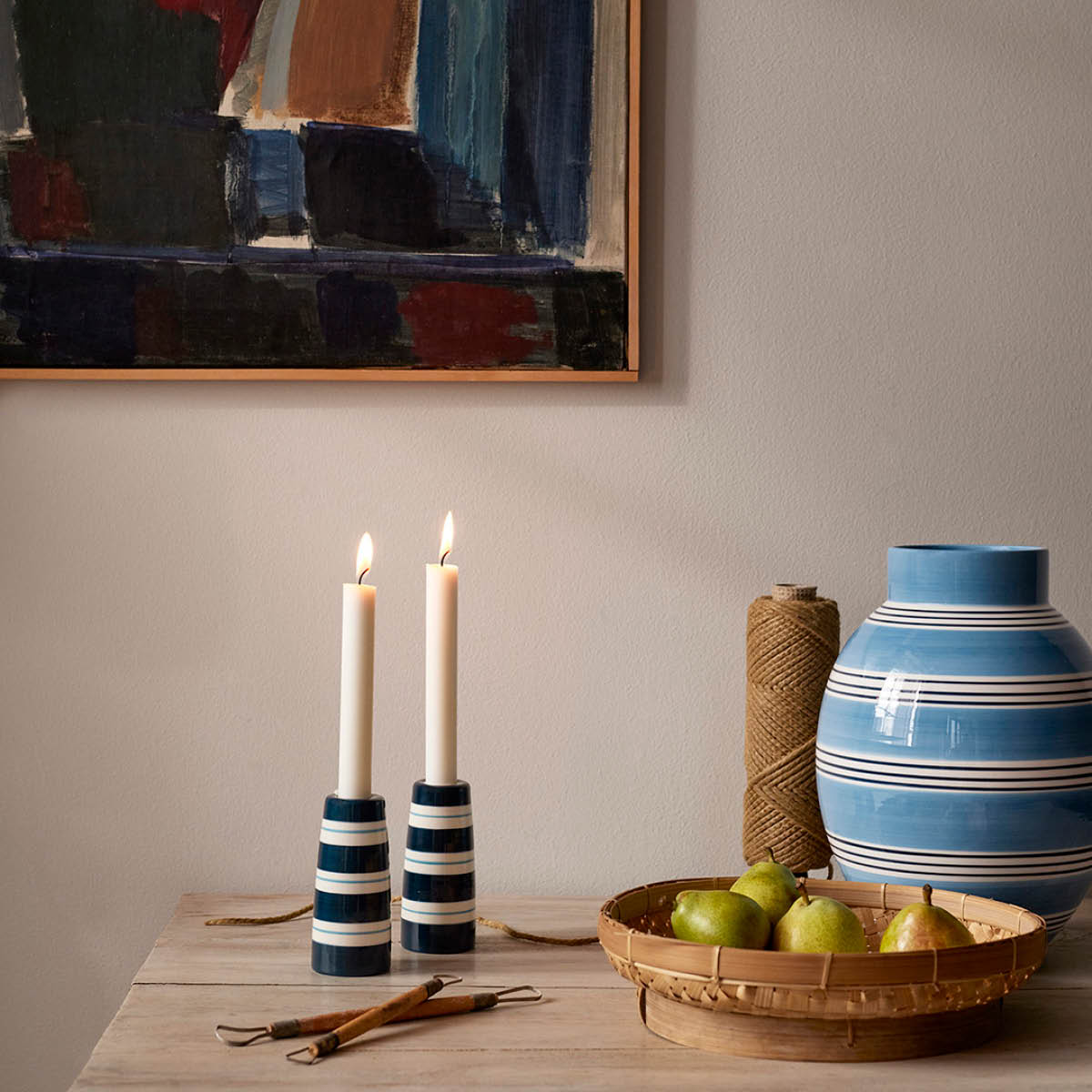 Kähler Omaggio Nuovo Maljakko 30 cm Sininen