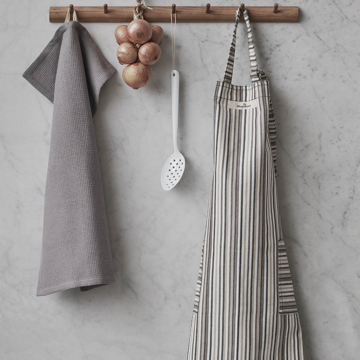 By Mogensen Forkle small stripes hvit