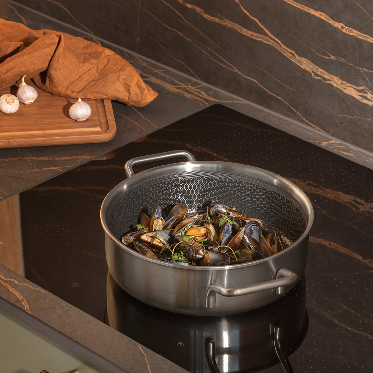 Eva Trio Multi Mosaic sautépanne 24cm keramisk