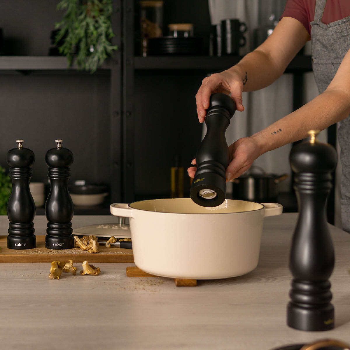 Sabor Saltkvern 20 cm matt svart