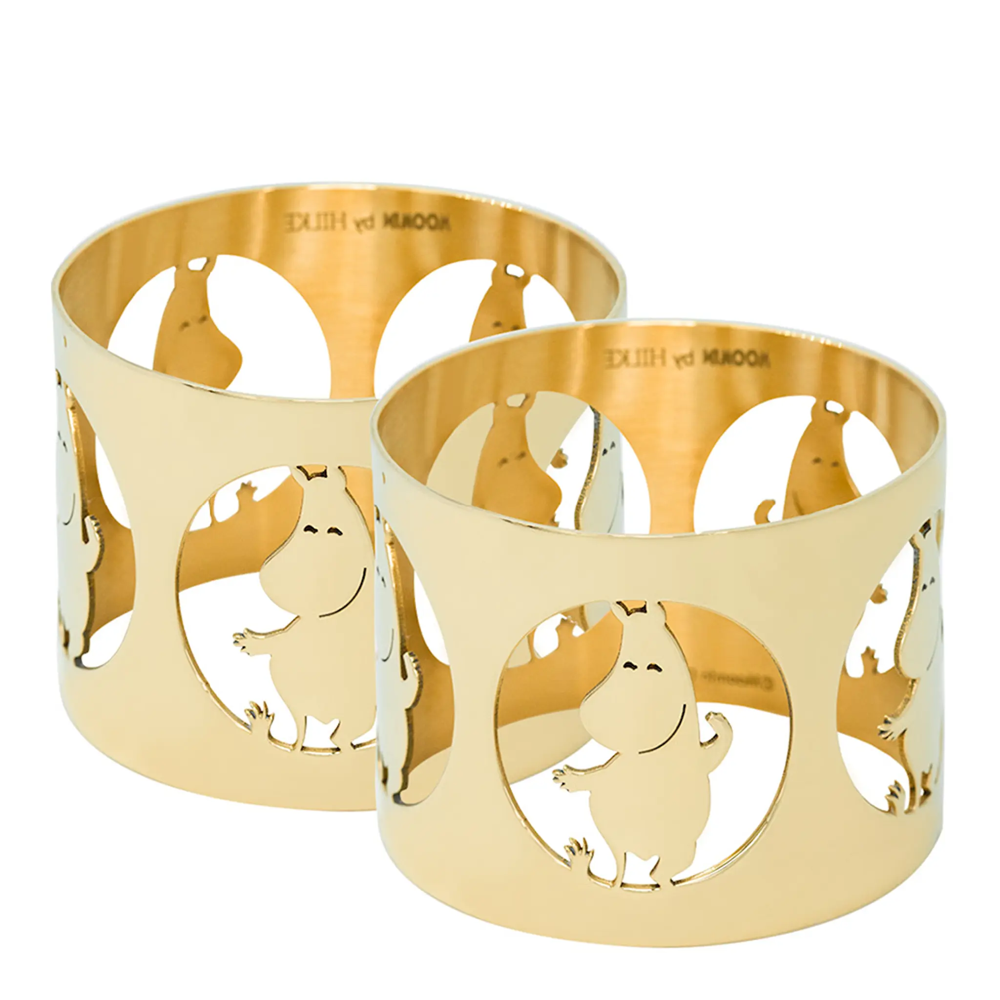 Hilke Hilke x Mumin Servettringar 5 cm 2-pack Mumintrollet Mässing
