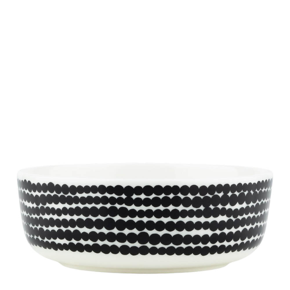Marimekko Oiva Siirtolapuutarha skål 40 cl svart/hvit