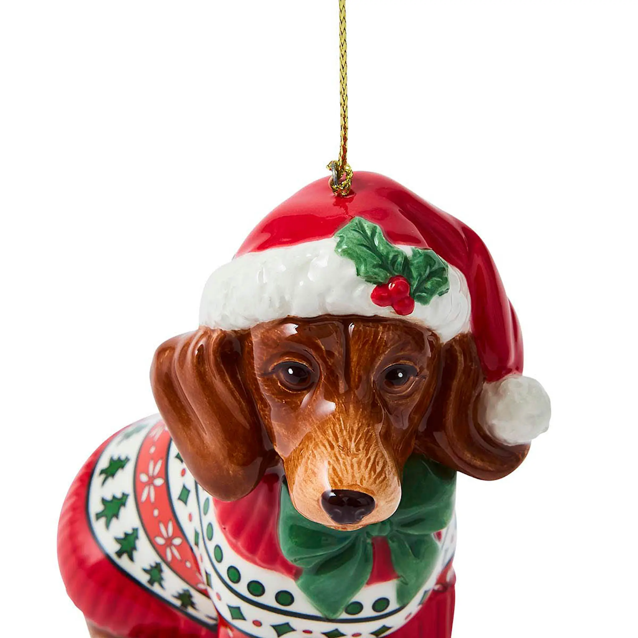 Spode Christmas Tree juletrepynt Dachshund Xmas Jumper