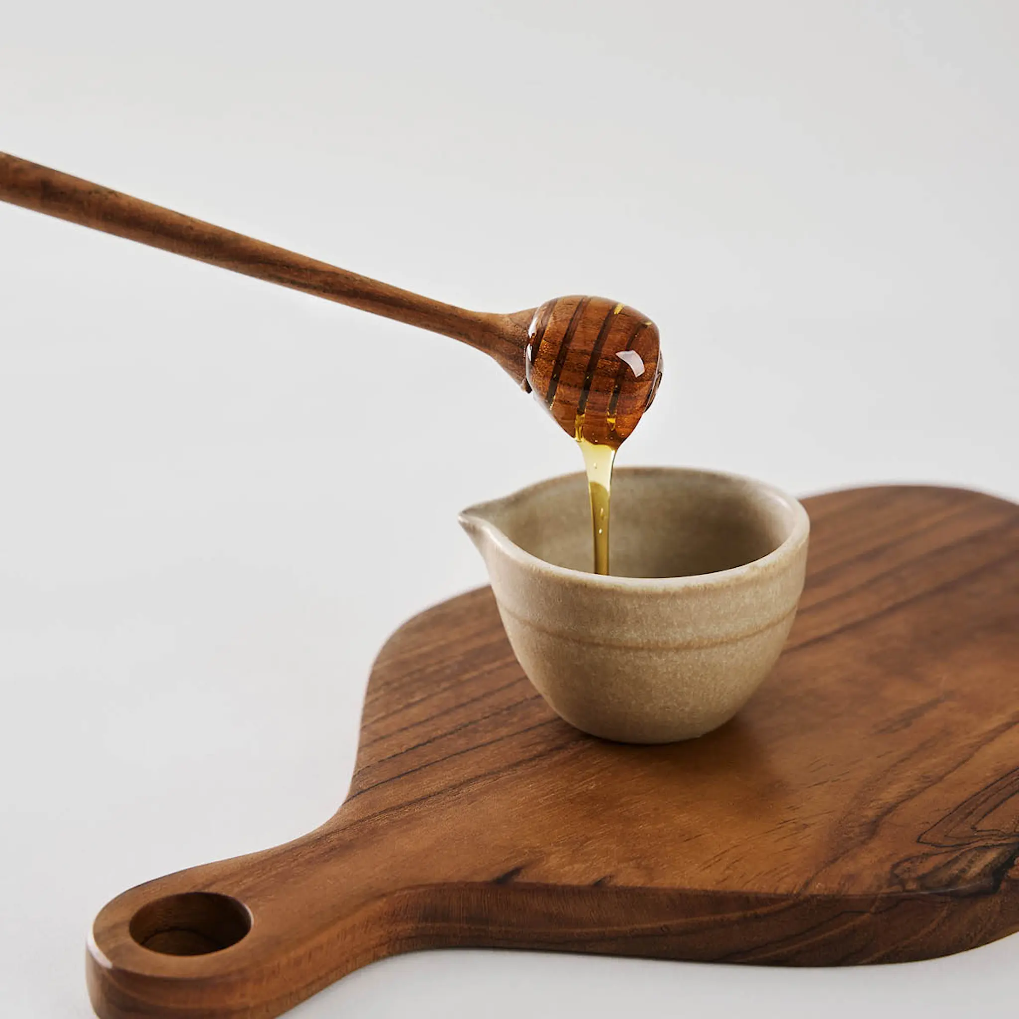 Tell Me More Teak honey dipper honungssnurra 19 cm trä