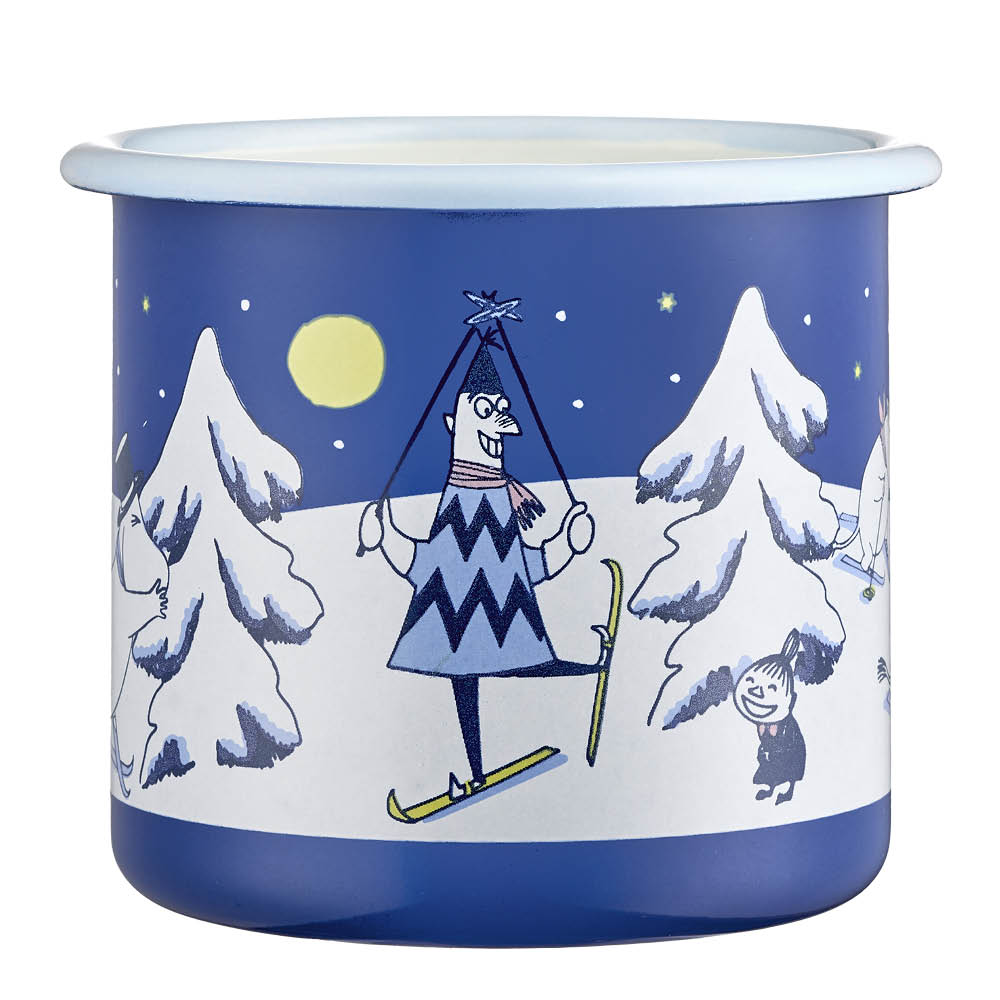 Muurla Mumin emaljmugg 37 cl Stjärnklar natt blå