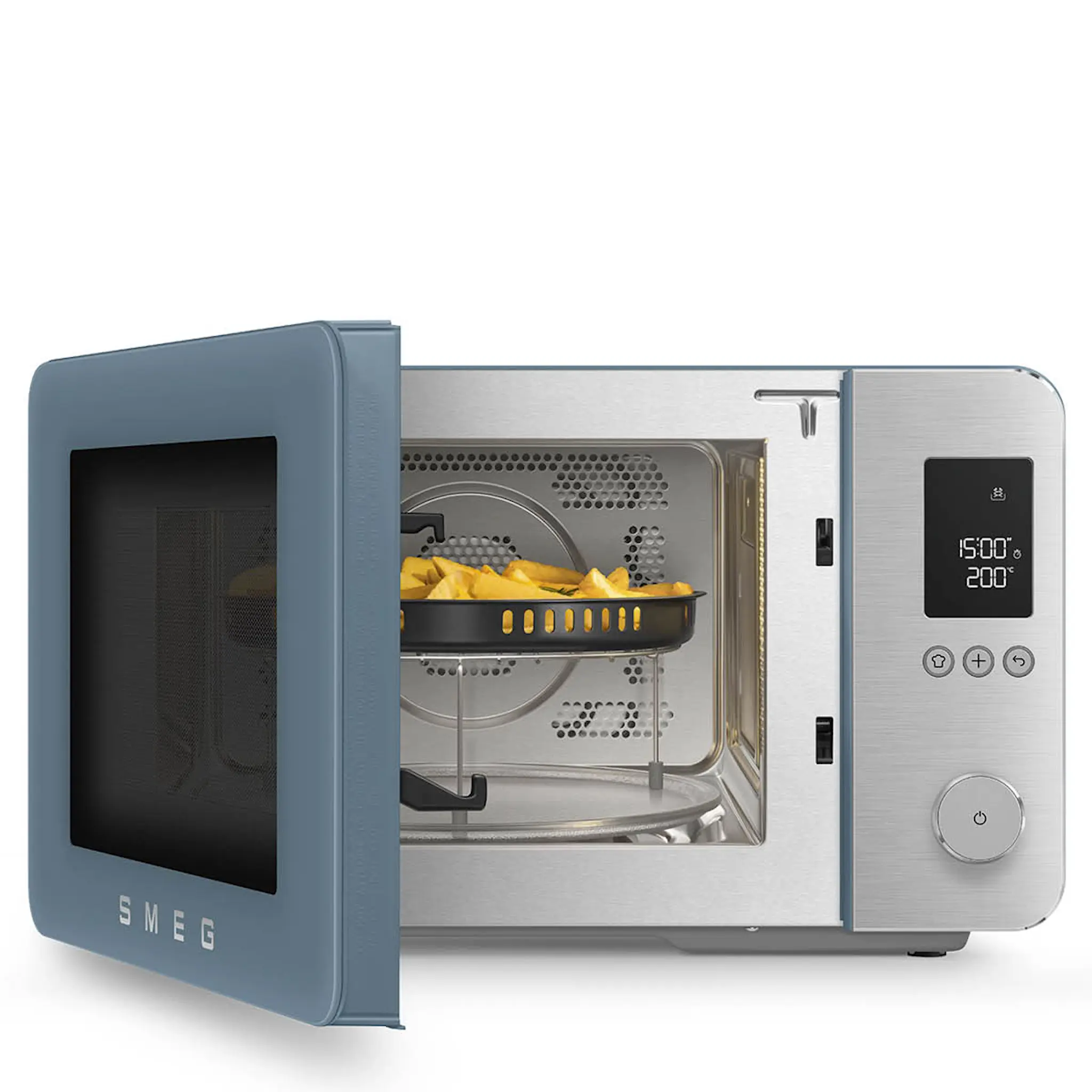 Smeg Smeg Collezione mikrovågsugn varmluft MOC02 2100W storm blue