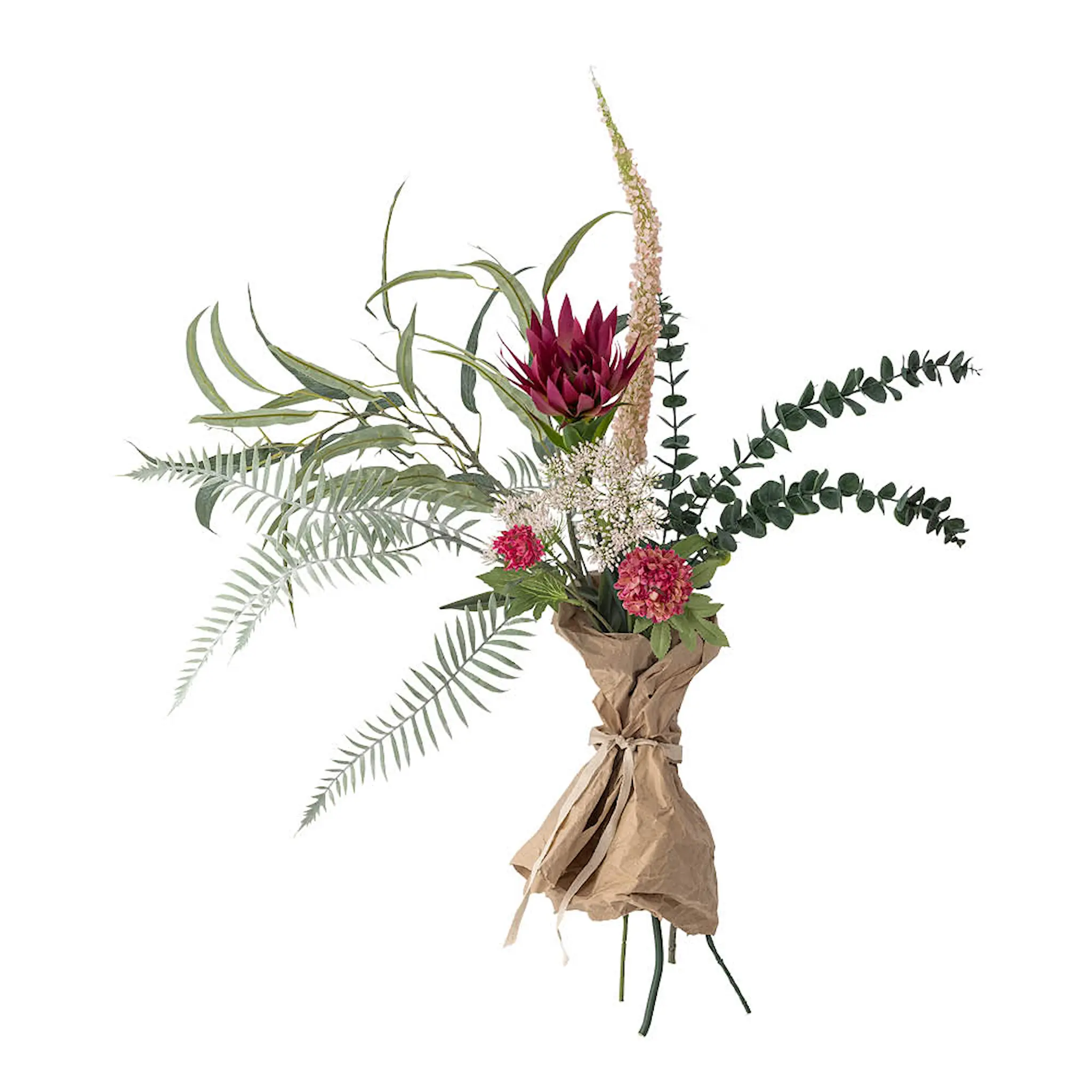 Bloomingville Crown bukett konstgjord 30x80 cm röda blommor