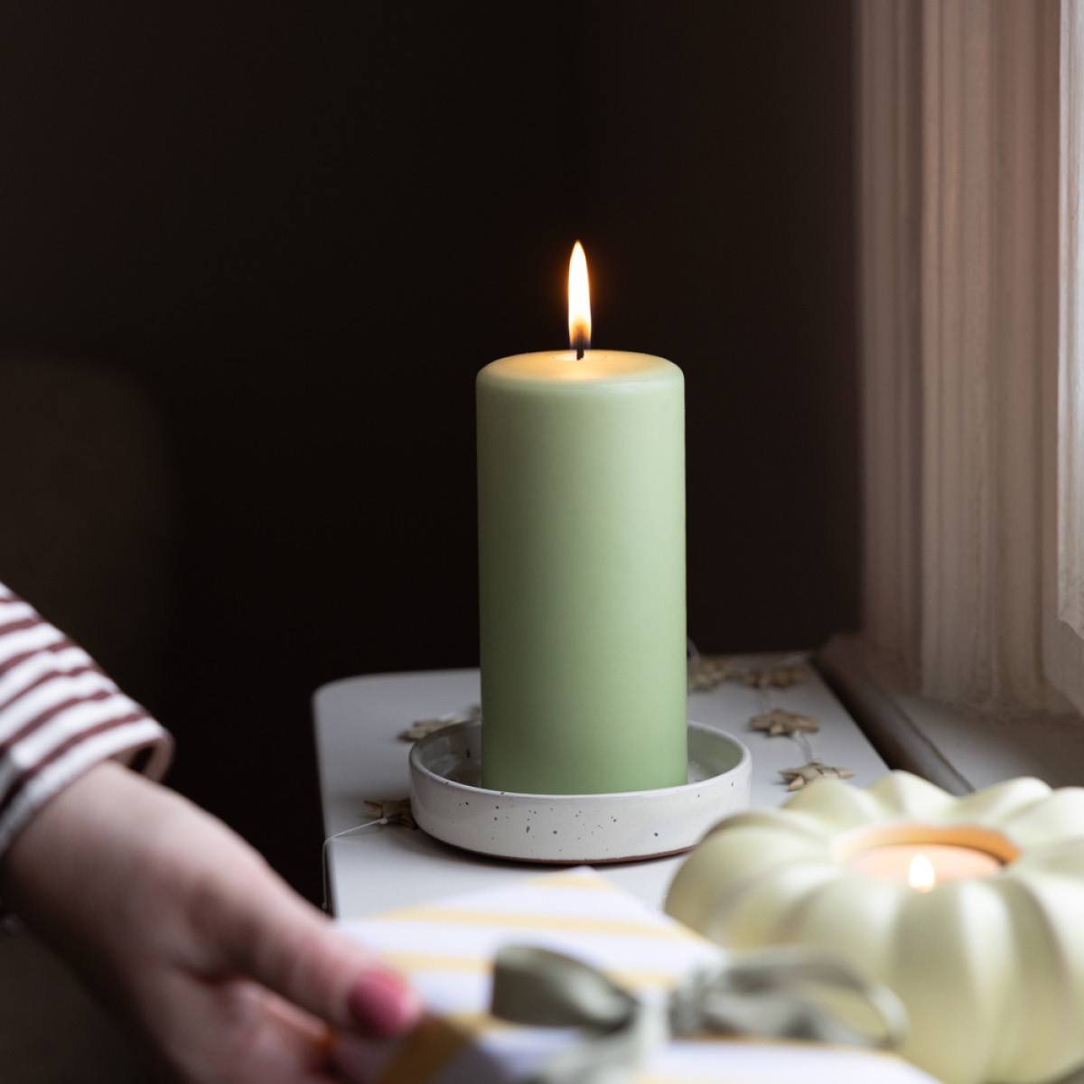 Liljeholmens Pöytäkynttilä steariini 6,8x15 cm Pistage