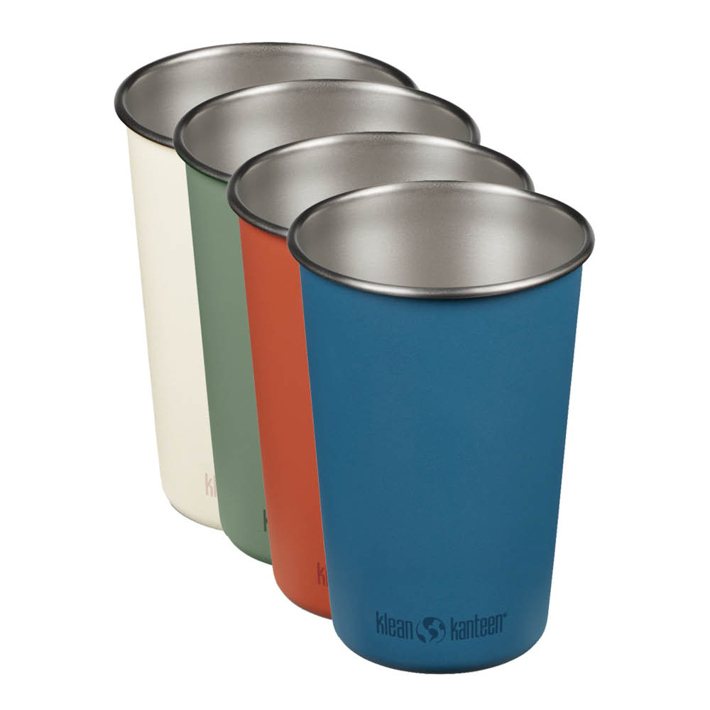 Klean Kanteen Steel Pint stålmugg 47 cl 4-pack Partake