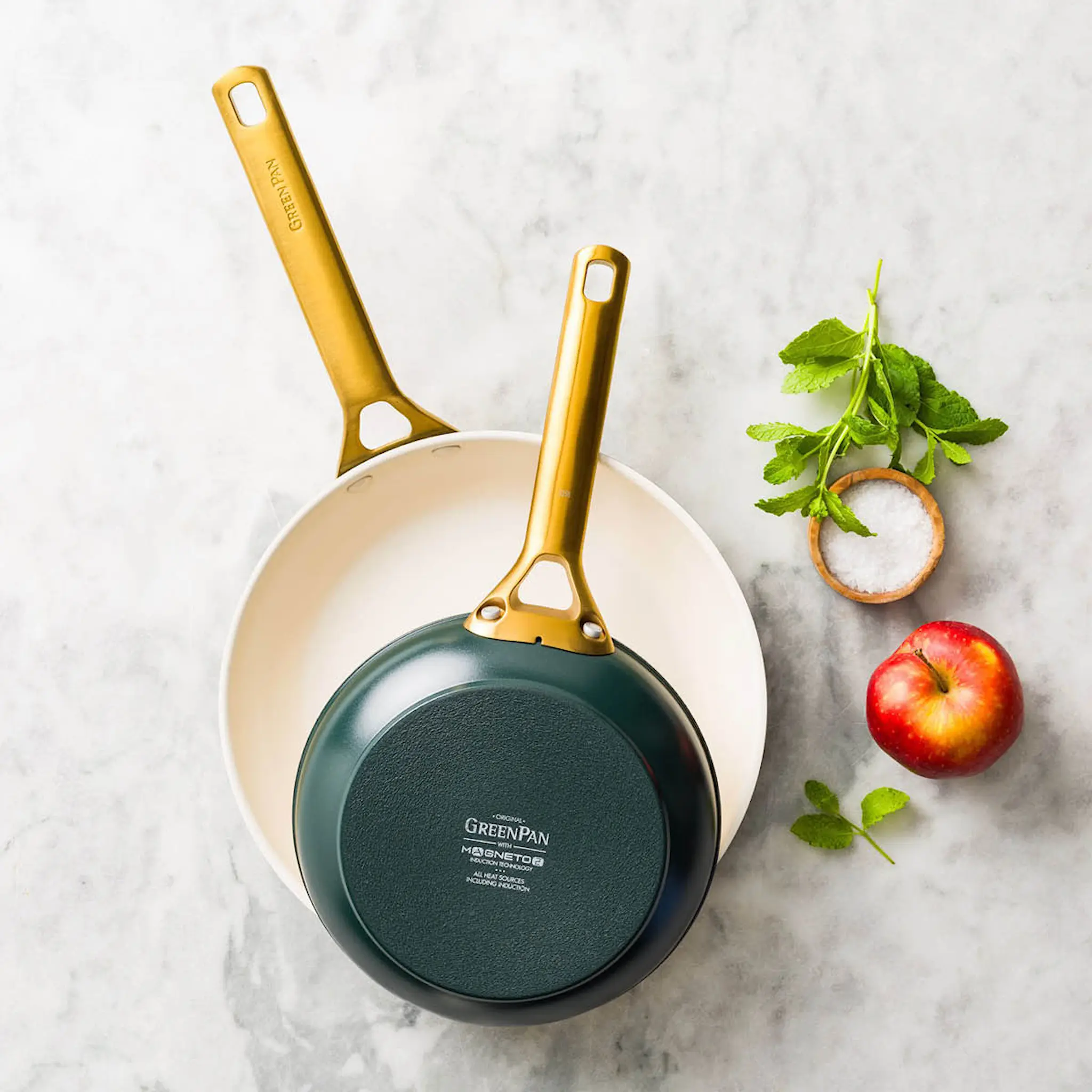 GreenPan Padova Reserve paistinpannusetti 20+26 cm Pine Green