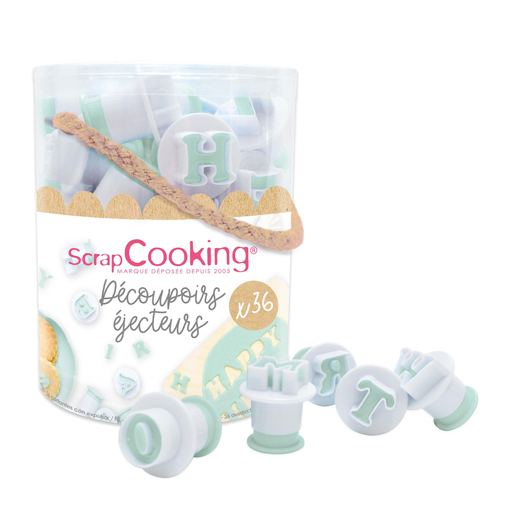ScrapCooking Kakstämpel bokstäver och siffror 36-pack