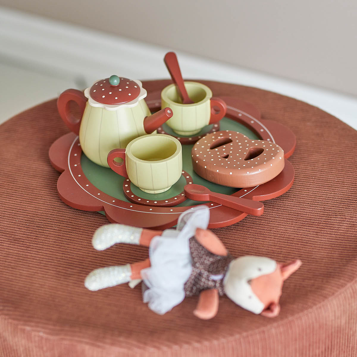 Bloomingville MINI Bette köksset leksak för barn 9 delar trä