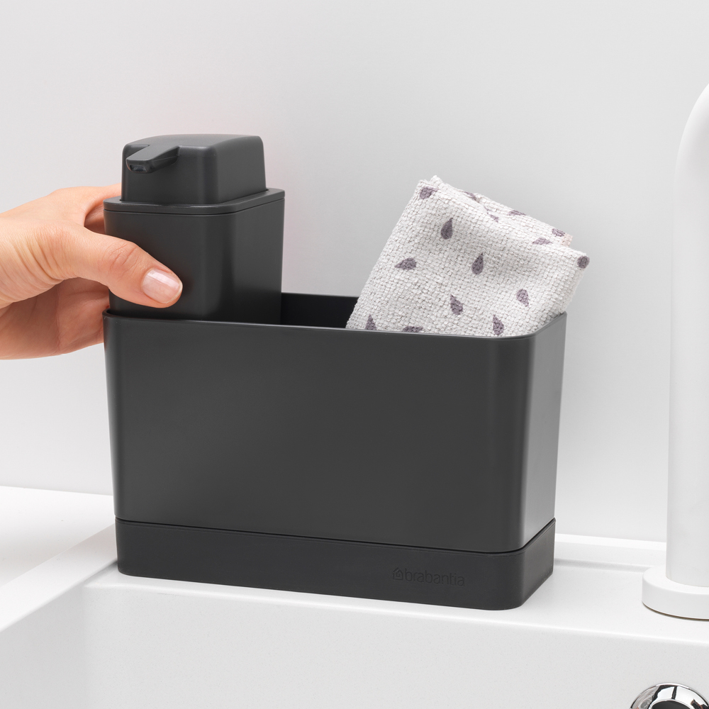 Brabantia SinkSide organiseringsset för diskbänk 2 delar mörkgrå