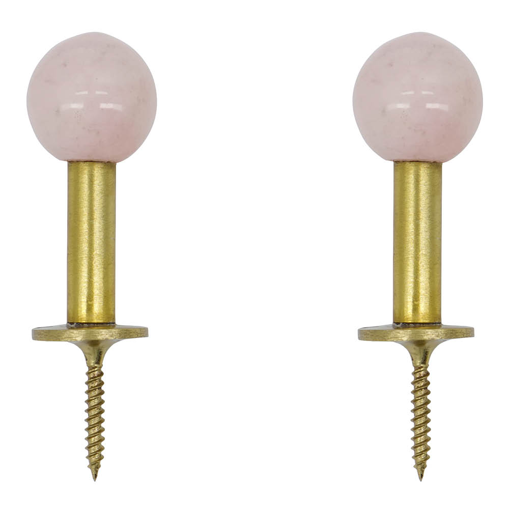 House Doctor - Ball Seinäkoukku 5x2 cm 2 kpl Messinki/Roosa