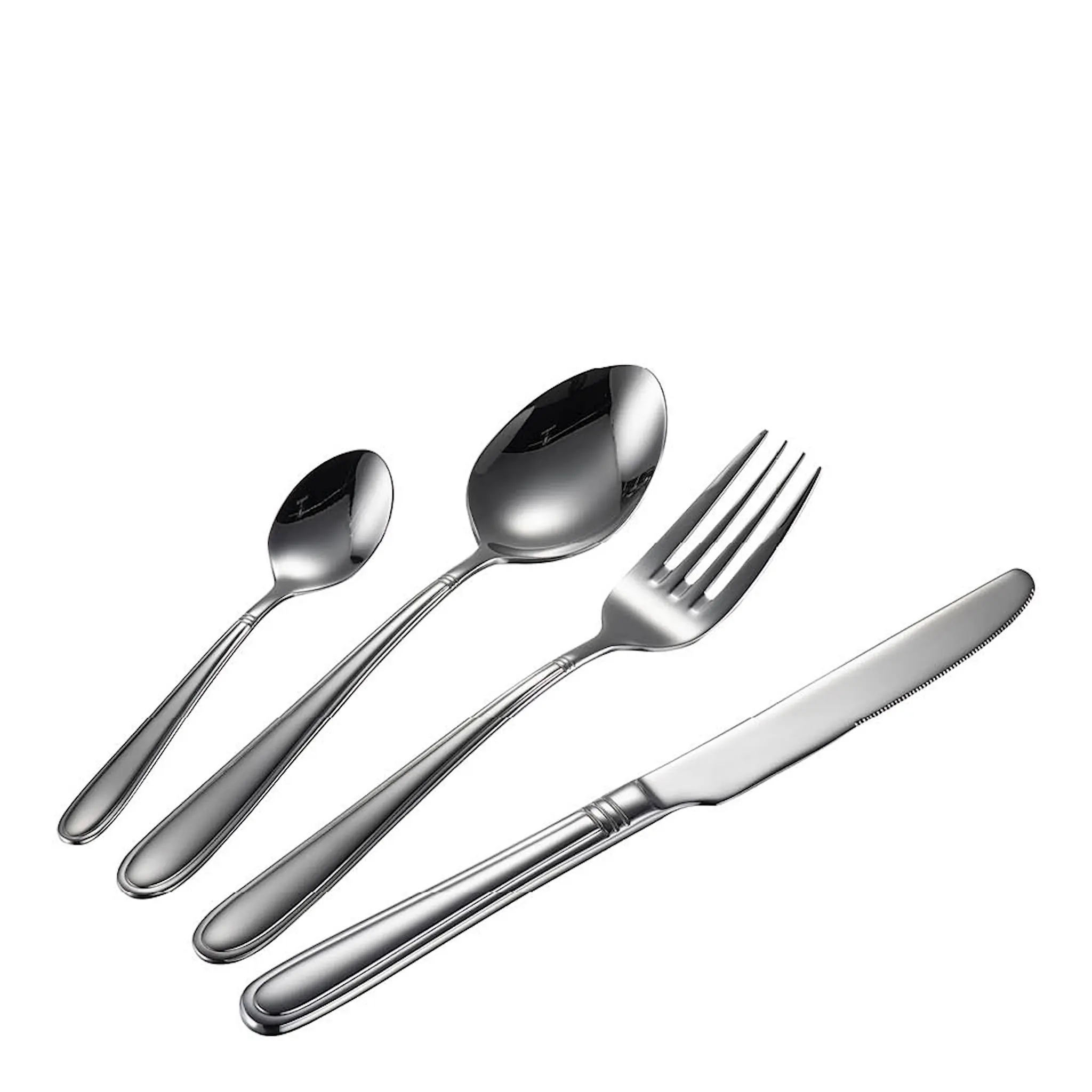 Modern House Lilje bestikksett 48 deler polert stål