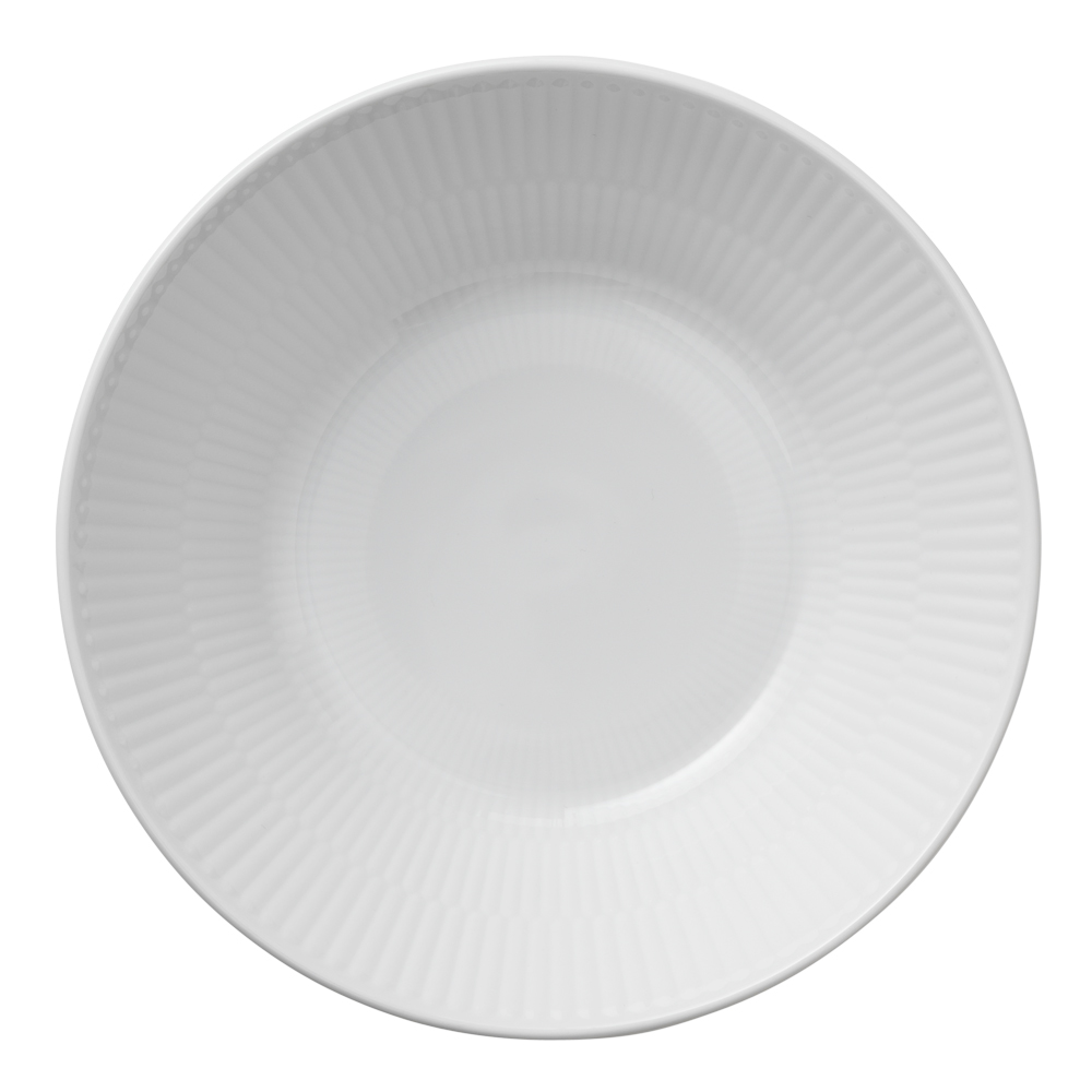 Royal Copenhagen Hvit Riflet dyp tallerken 17 cm