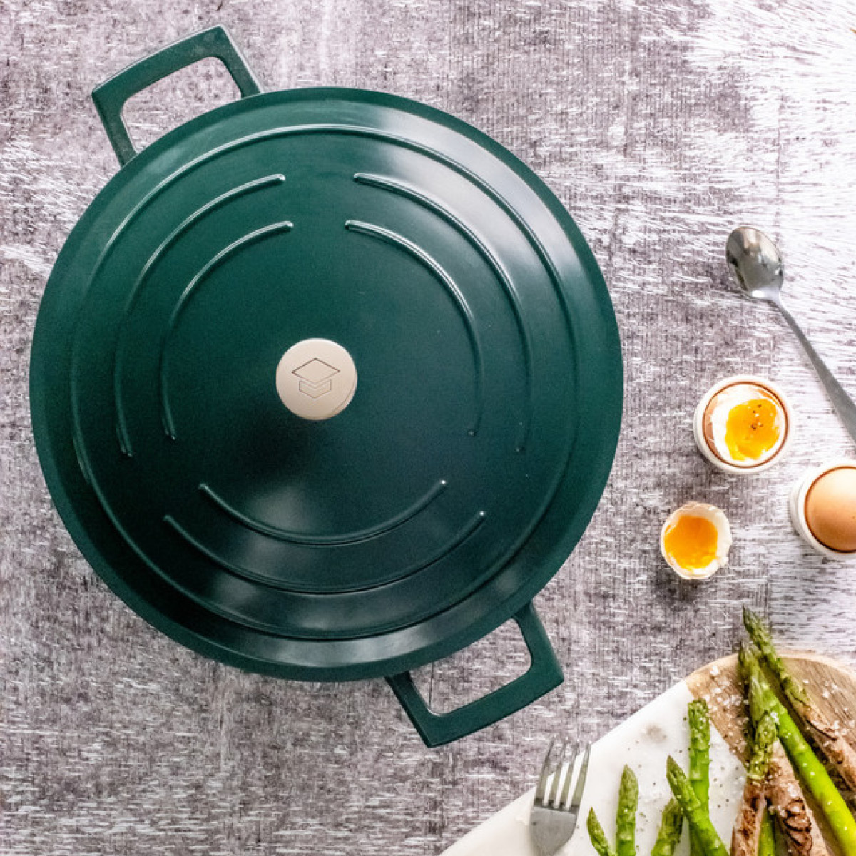 MasterClass Cast Aluminium gryta 5 L hunter green