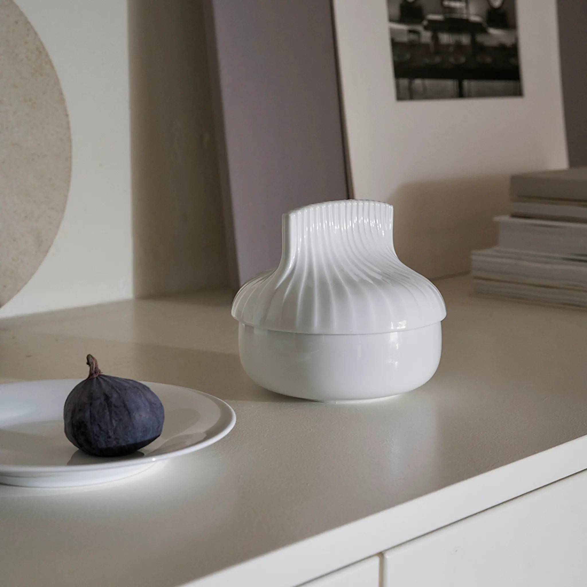 Rörstrand Pli Blanc Sockerskål 35 cl