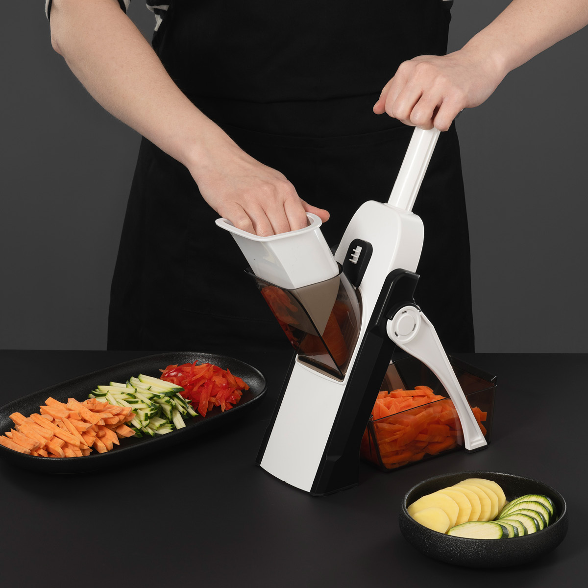 Maku Kitchen Life Mandolin 10,5x22x28,5 cm svart/vit