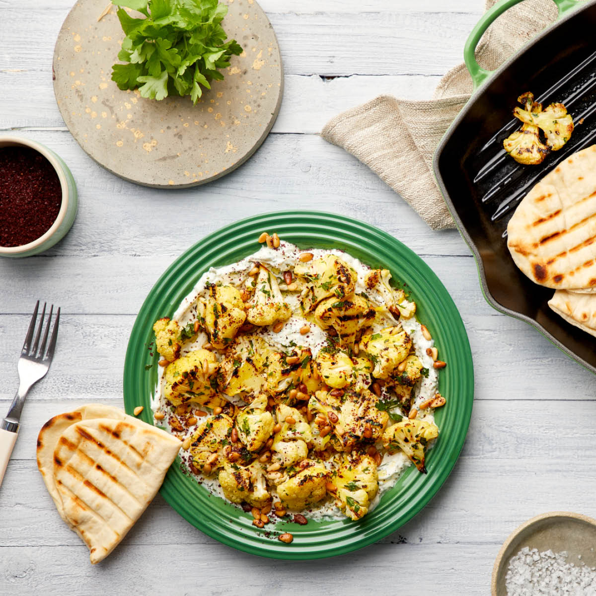 Le Creuset Signature tallerken flat steintøy 27 cm bamboo green