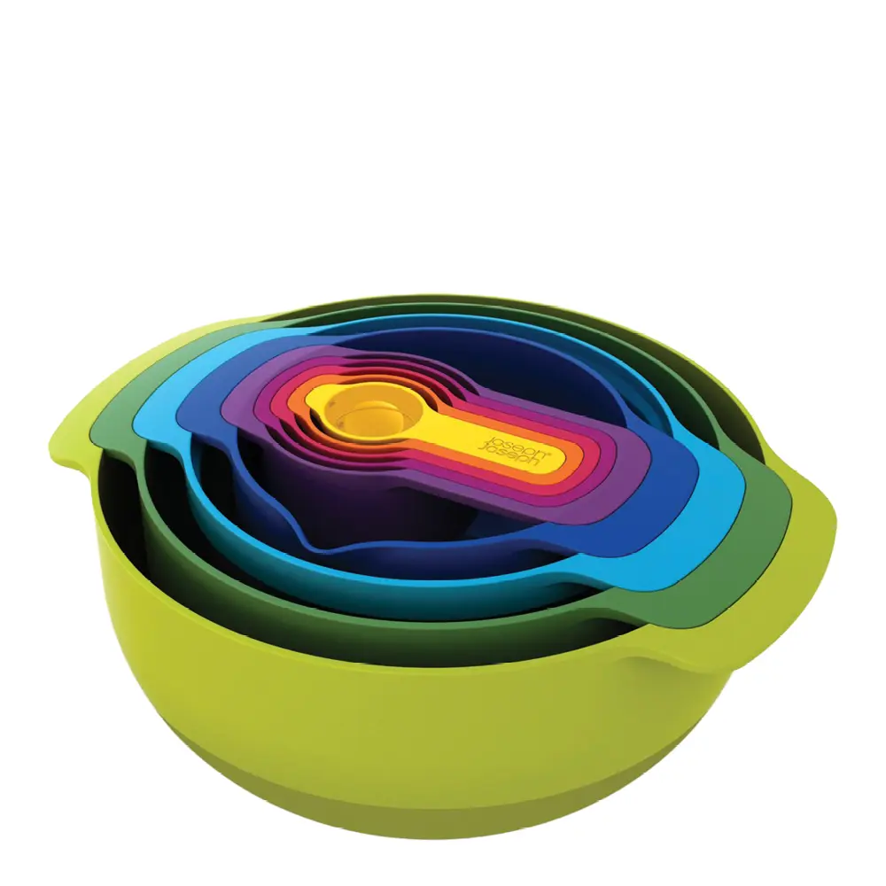 Nest PlusS9 Kulho + Mittalusikka 9 osaa Monivärinen