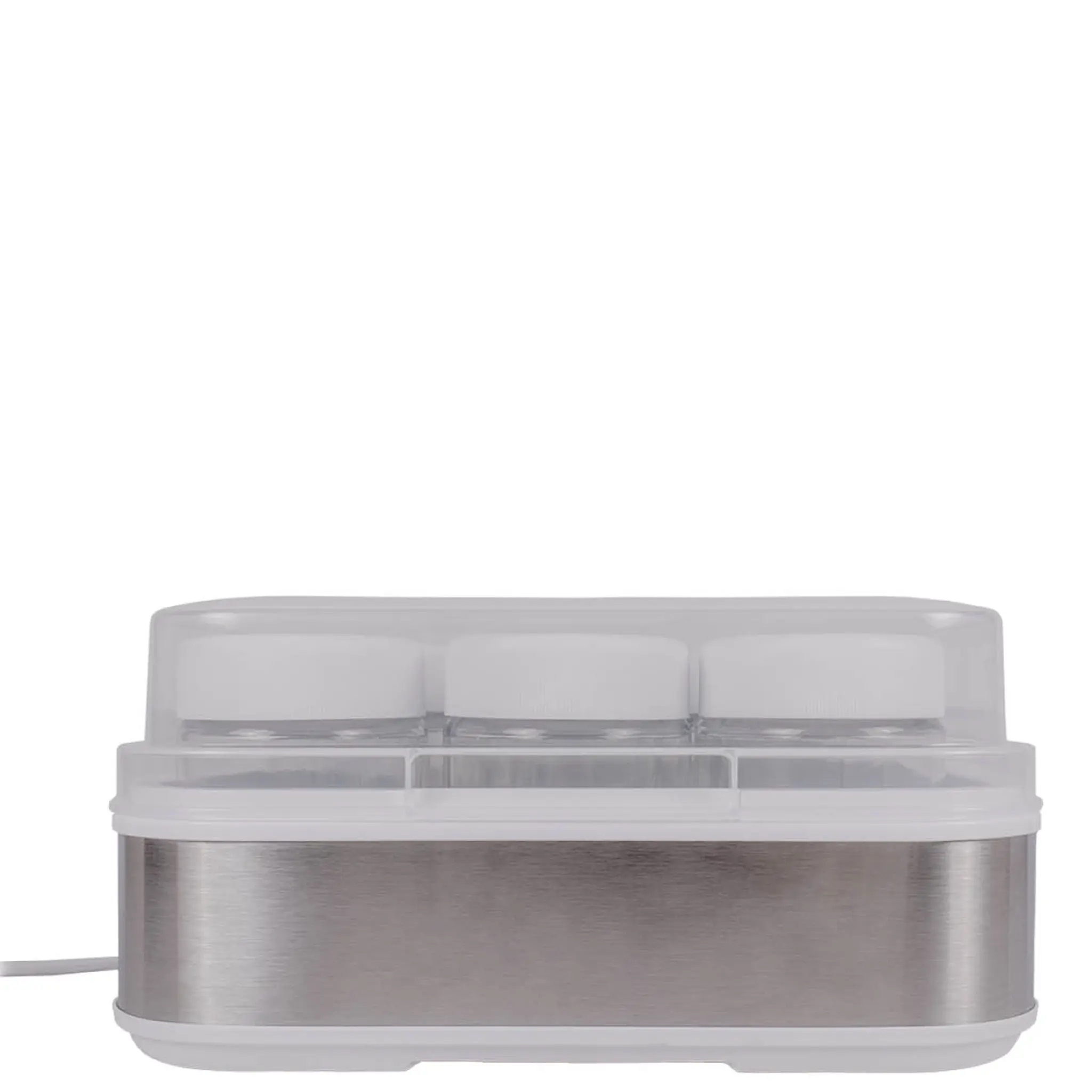 Steba Yoghurtmaskin JM2 2,5 L med glasbehållare 12-pack rostfritt stål/vit