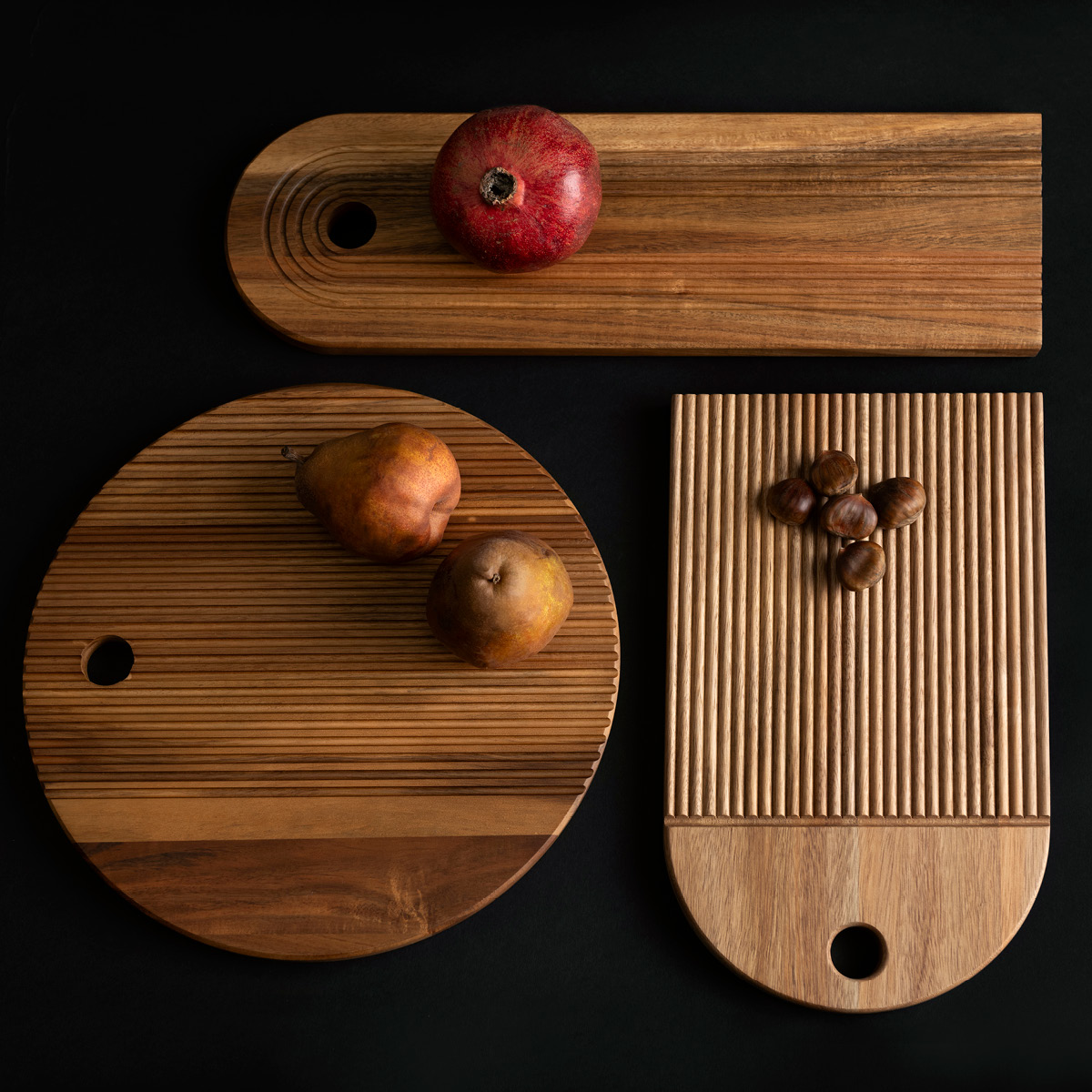 Maku Kitchen Life Groove serveringsbräda akacia 37x22 cm