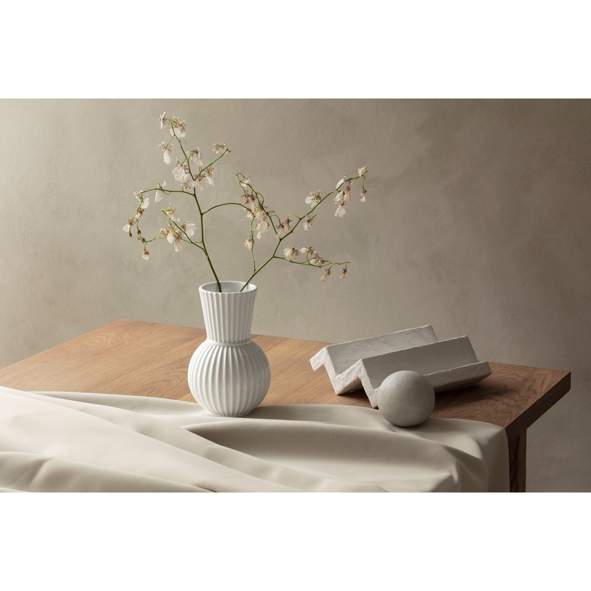 Lyngby Porcelæn Lyngby Tura Vas 18 cm Vit