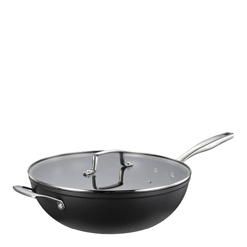 Modern House Black Line wokpanna 30 cm svart