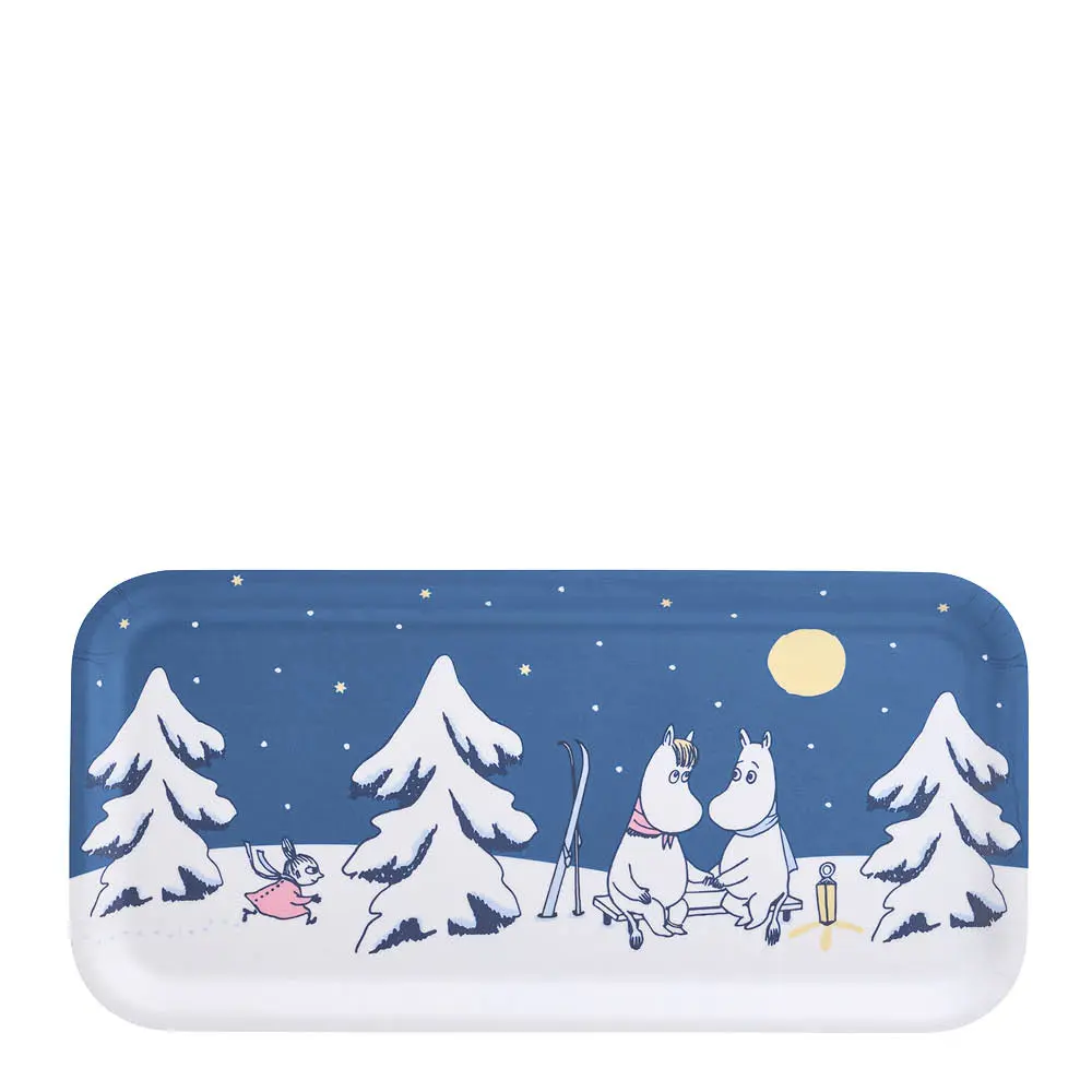 Muumi tarjotin Tähtikirkas yö 27x13 cm sininen