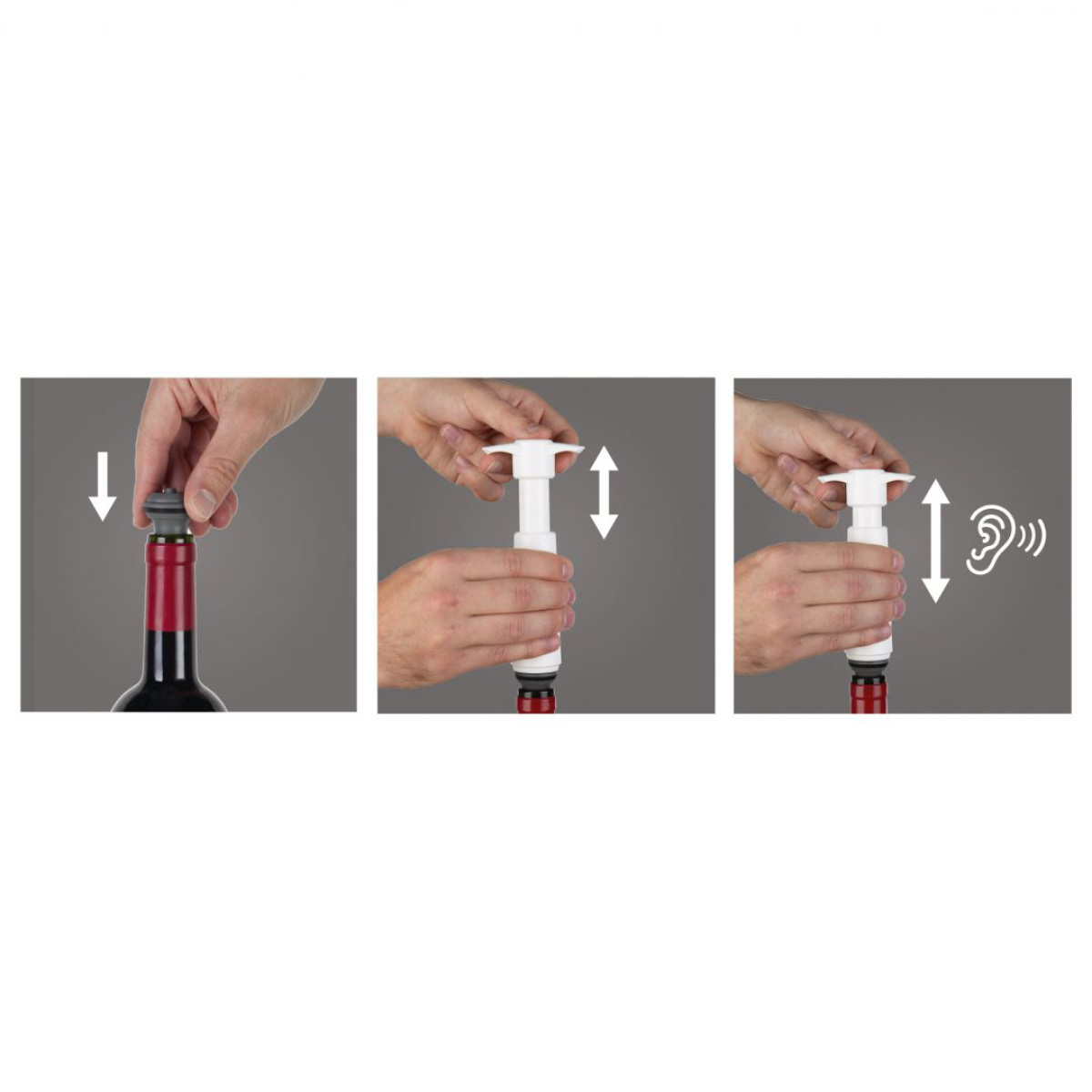 Vacu Vin Wine Saver Giftbox, inkl. 2 propper, hvit