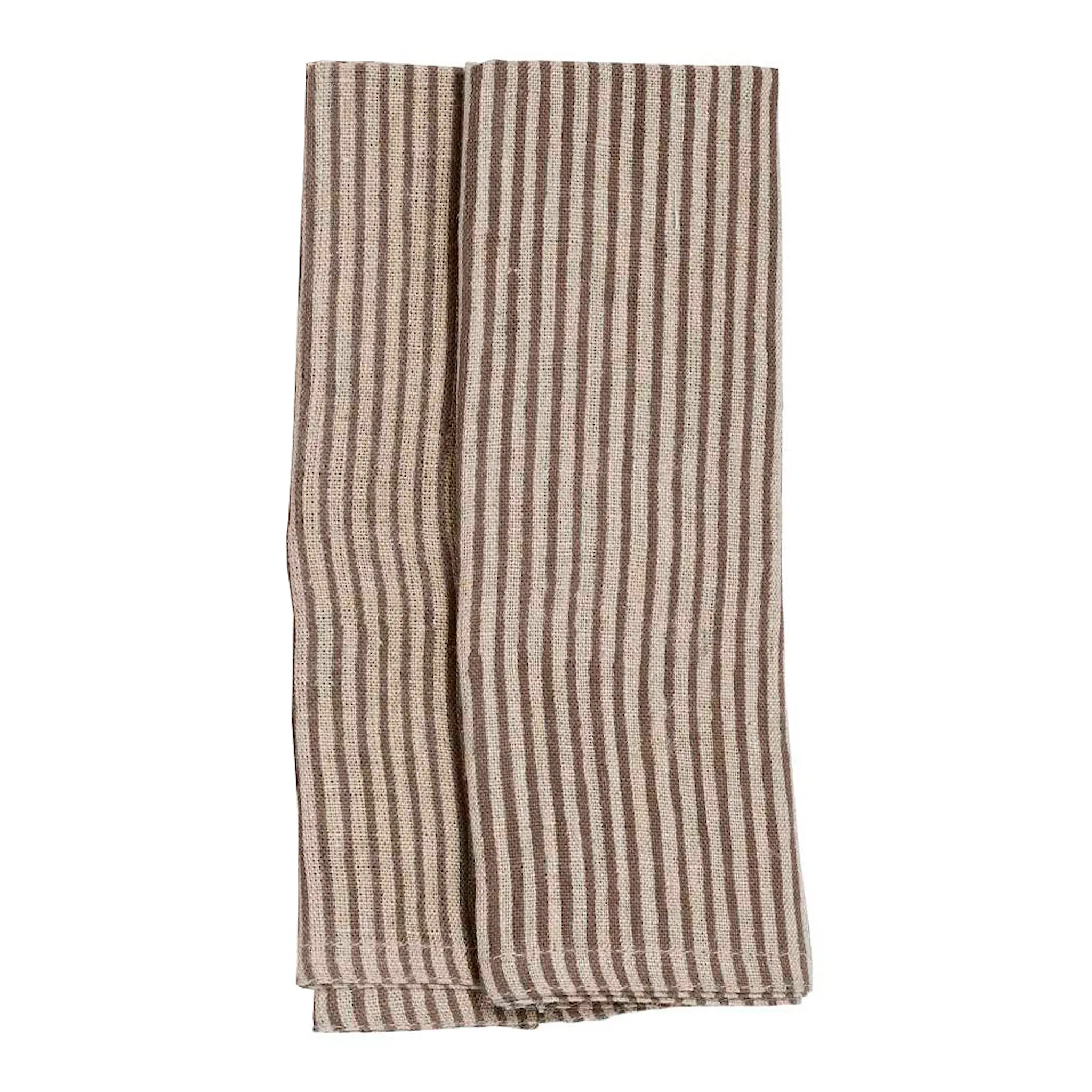 Chamois Stripe Servett Lin 50x50 cm 2-pack Grå