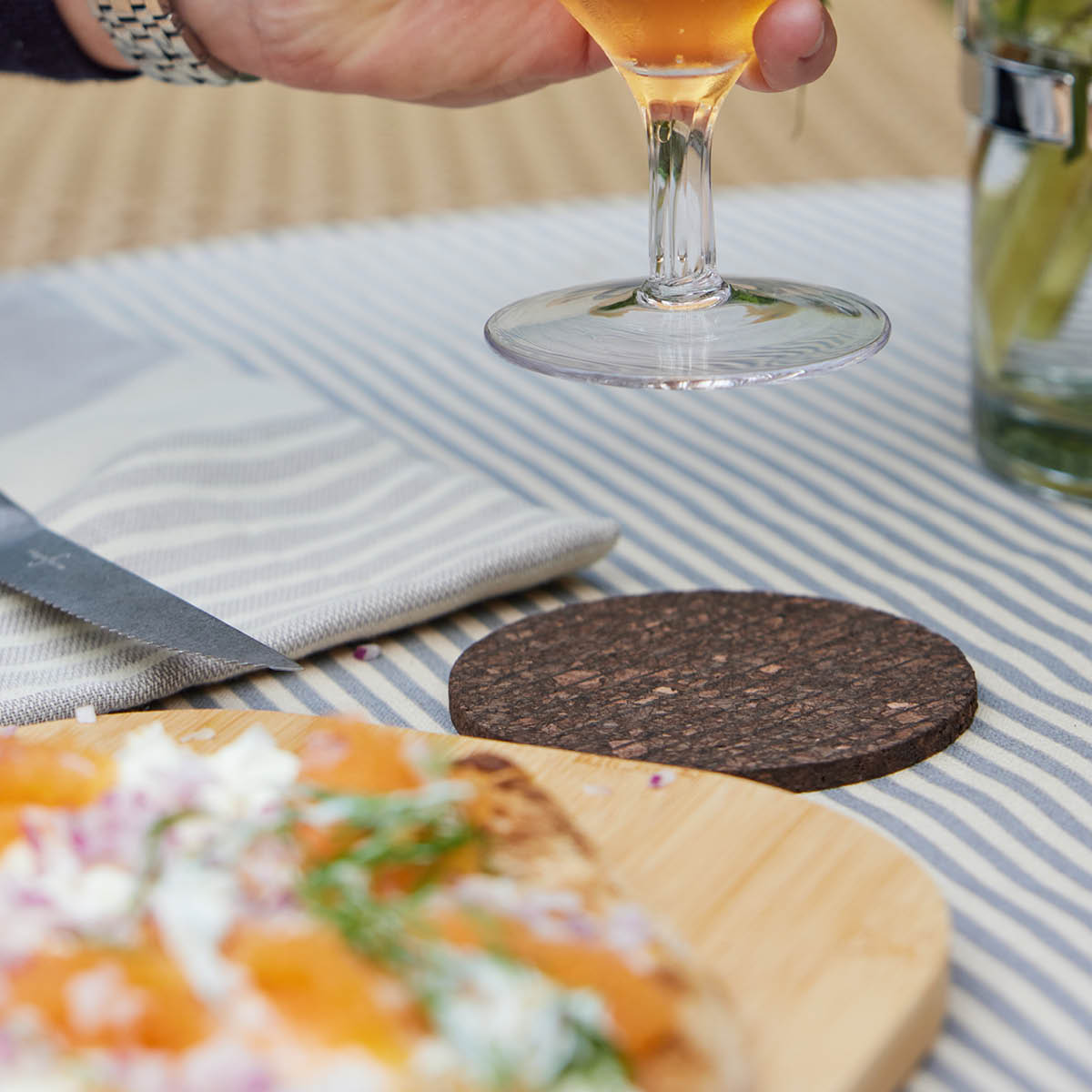 Sagaform Dante Coasters 10cm 4-pack Brun