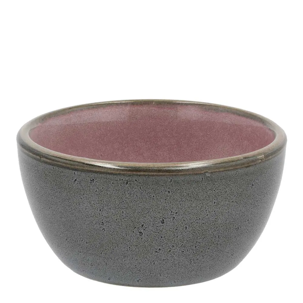 Bitz skål 10 cm grå/rosa