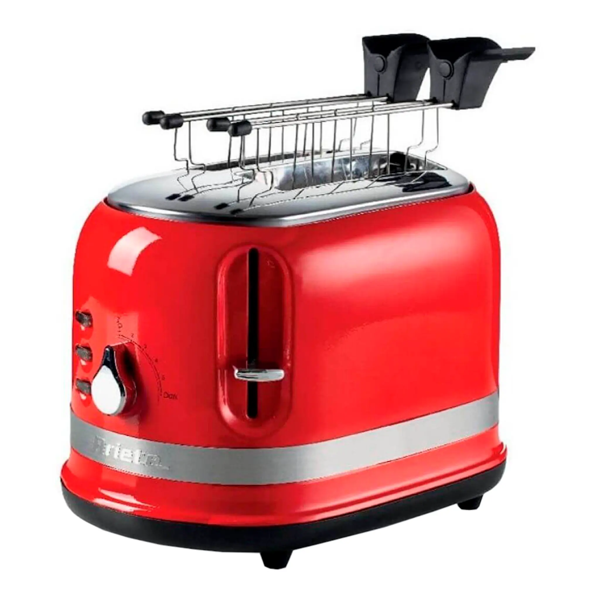 Ariete Moderna Brödrost 2 skivor + Tång Röd
