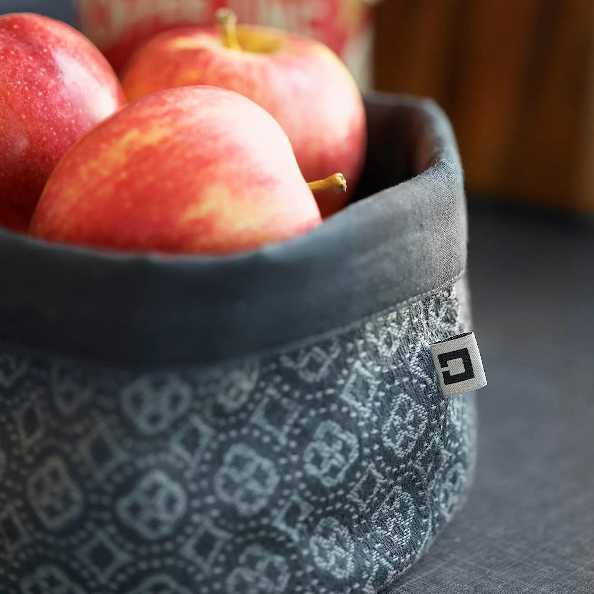 Cult Design Orient textilkorg L 25x20 cm asfalt