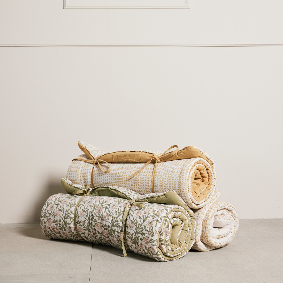 Lene Bjerre Ivy sittdyna / madrass 180x70 cm dimgrön