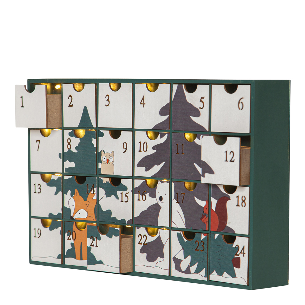 Star Trading Forest Friends adventskalender 24,5 cm multi