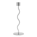 Curved Ljusstake 23 cm Silver