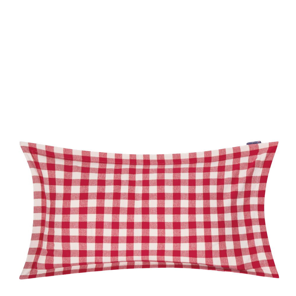 Lexington Örngott flanell 50x90 cm rutig röd/ljusbeige