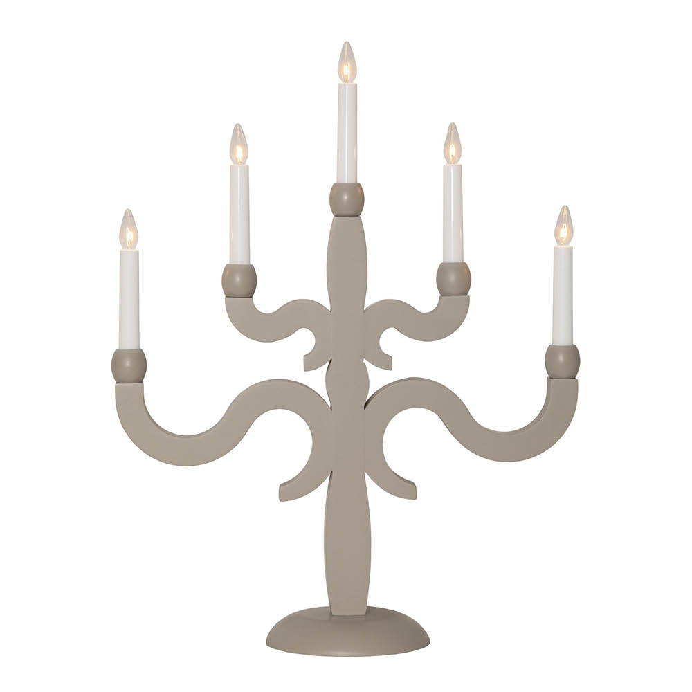 Star Trading - Canna adventtikynttelikkö 55 cm 5-haarainen beige