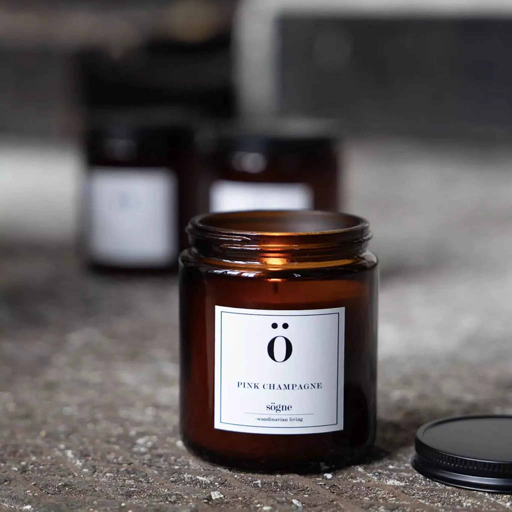 Sögne Home Doftljus pink champagne 7x9 cm brun