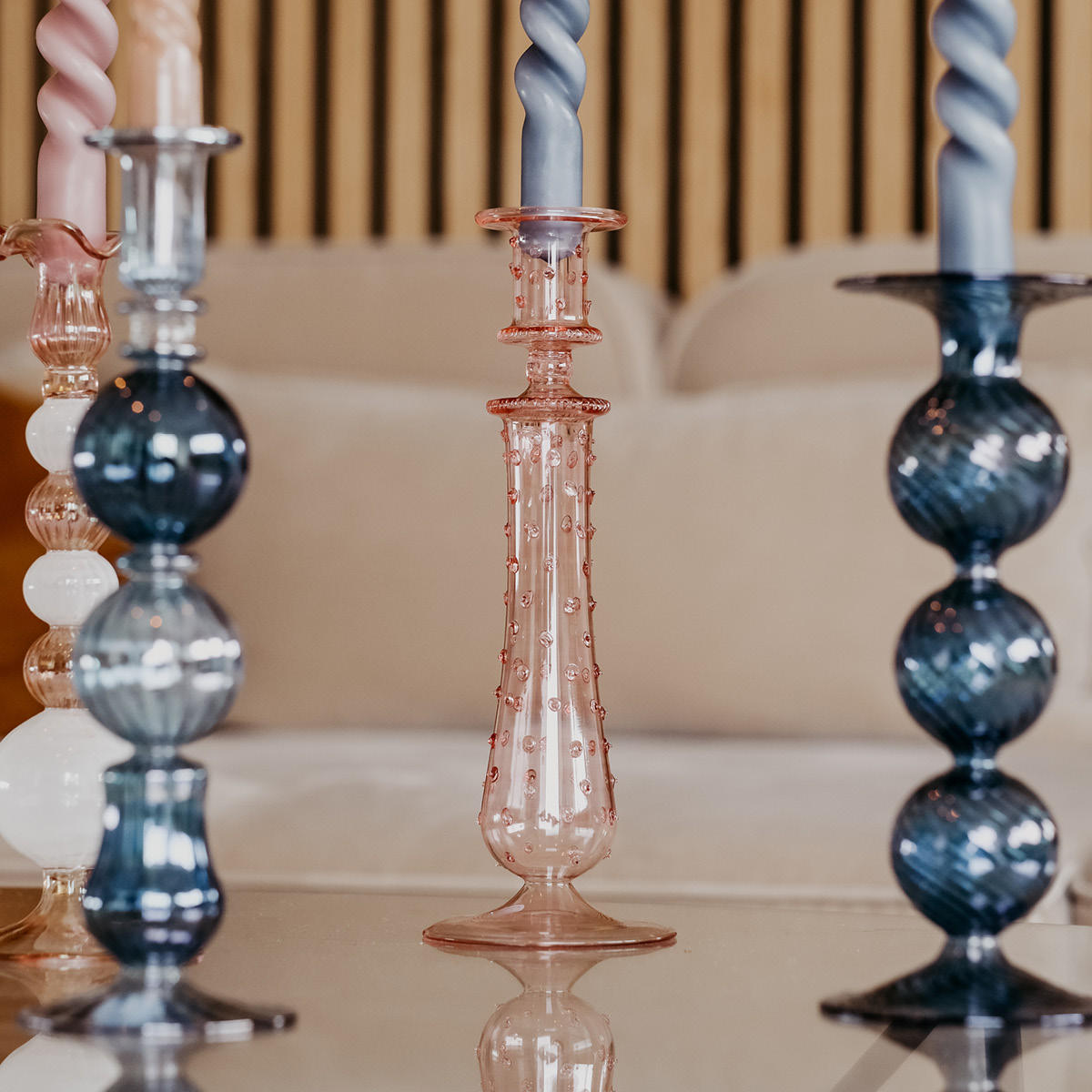 Moonlight Copenhagen The dots Kynttilänjalka 26 cm Vaaleanpunainen