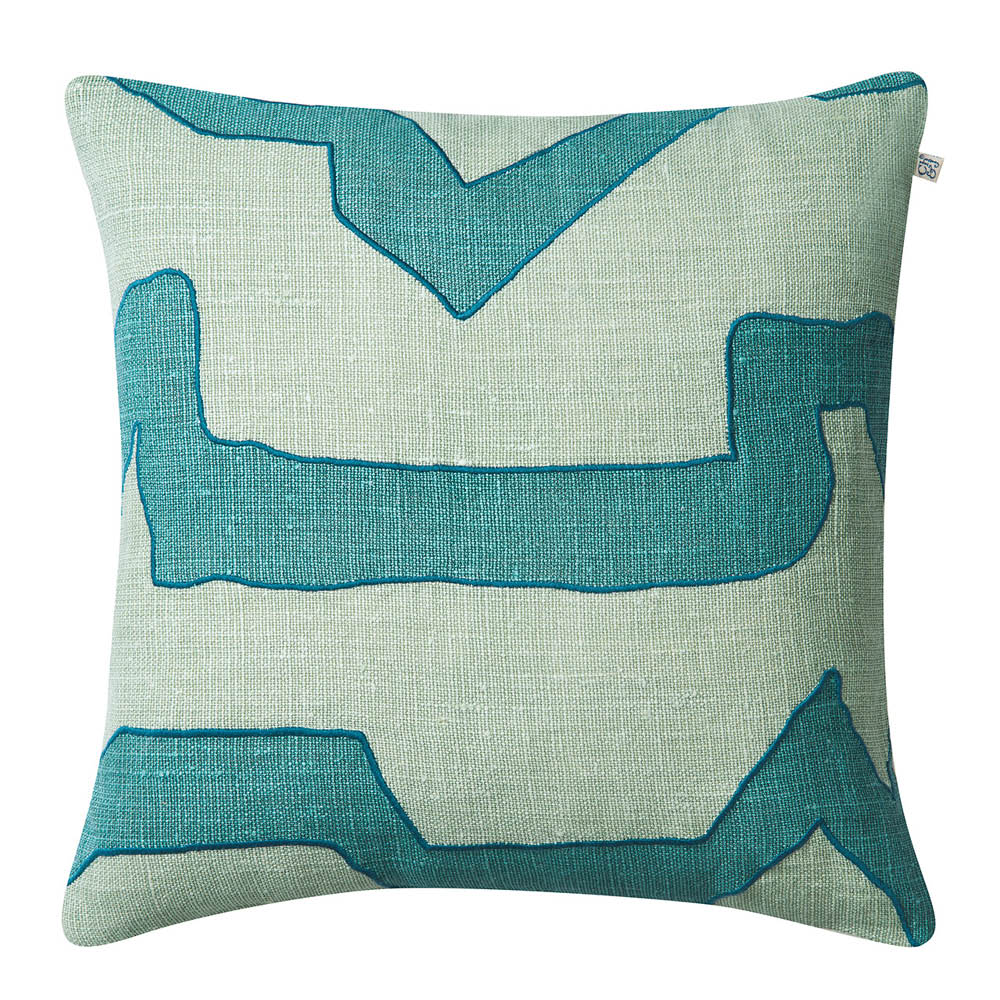 Chhatwal & Jonsson Sikkim kuddfodral linne 50x50 cm Heaven Blue/Aqua