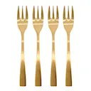 Golden tårtgaffel 4-pack 14,5 cm guld