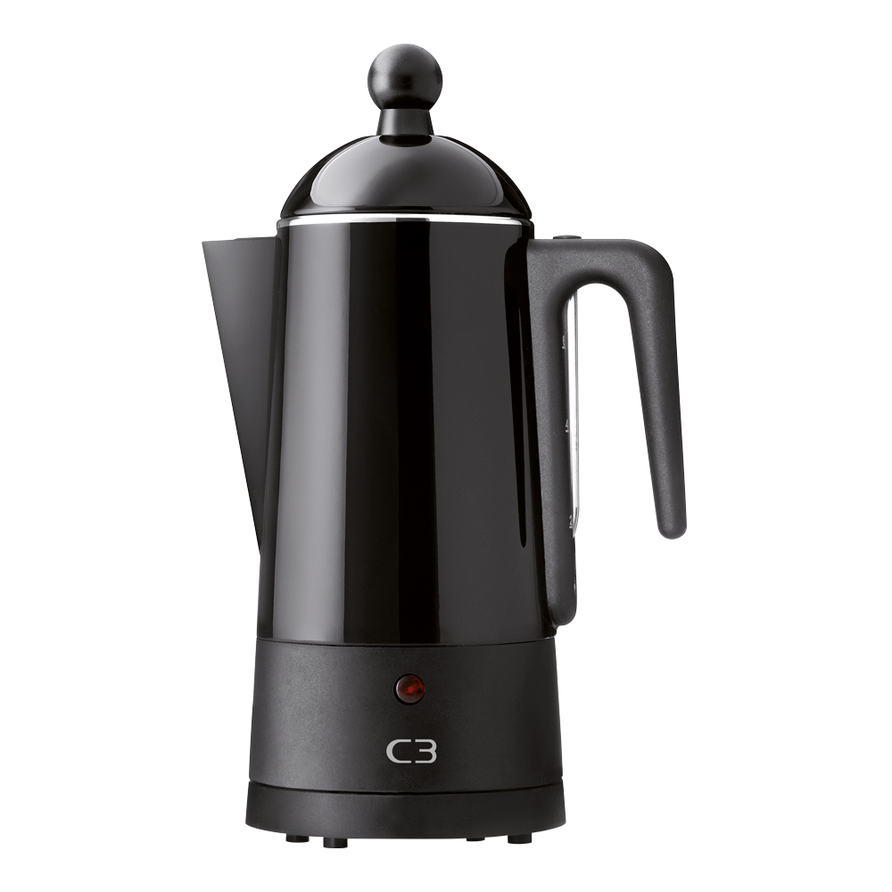 C3 Design Perkolaattori 10 kuppia 32,2 cm Musta