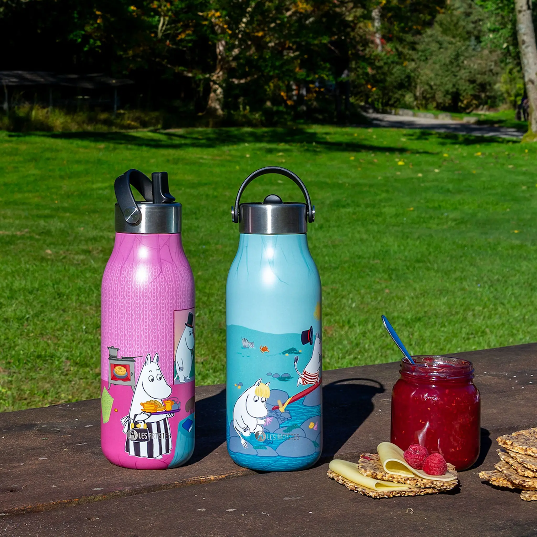 Les Artistes Bottle Up Mumin termosflaska 1 L Tea time pink