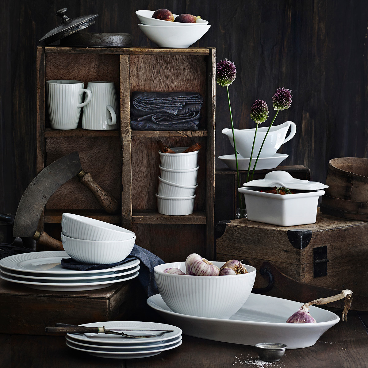 Pillivuyt Plissé tallerken flat 17 cm