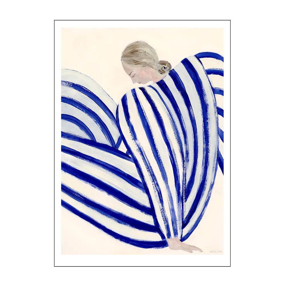 The Poster Club x Sofia Lind Juliste 30x40 cm Blue stripe at concorde